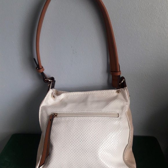 Sondra Roberts Squared Shoulder Bag White Black Multi-color Block Purse Handbag - Picture 11 of 14